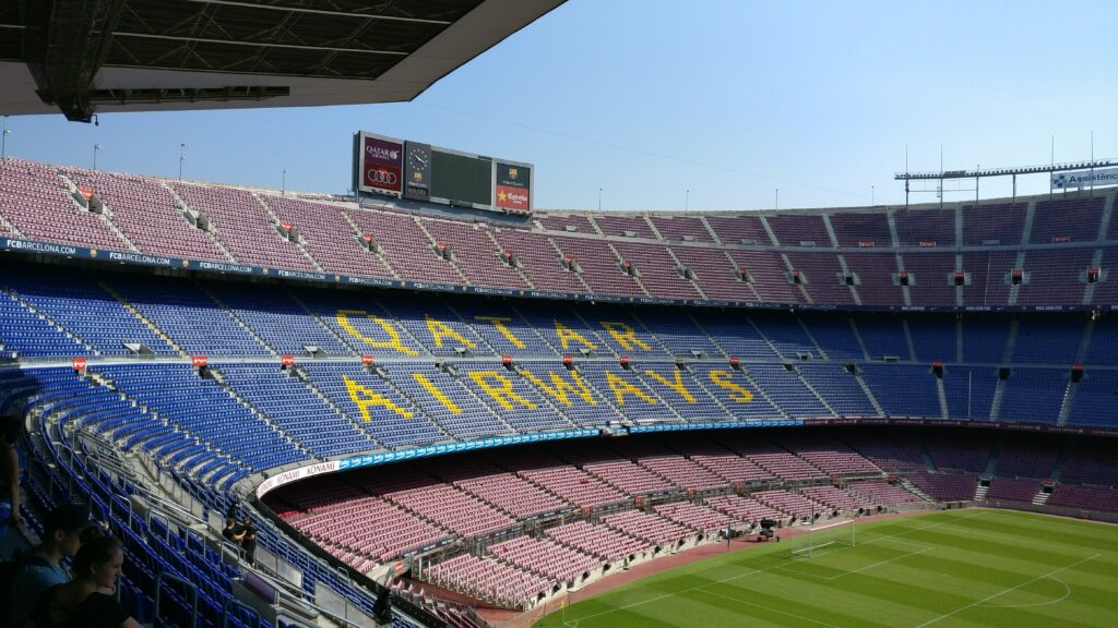Camp Nou FC Barcelona stadium in Barcelona Catalonia Spain