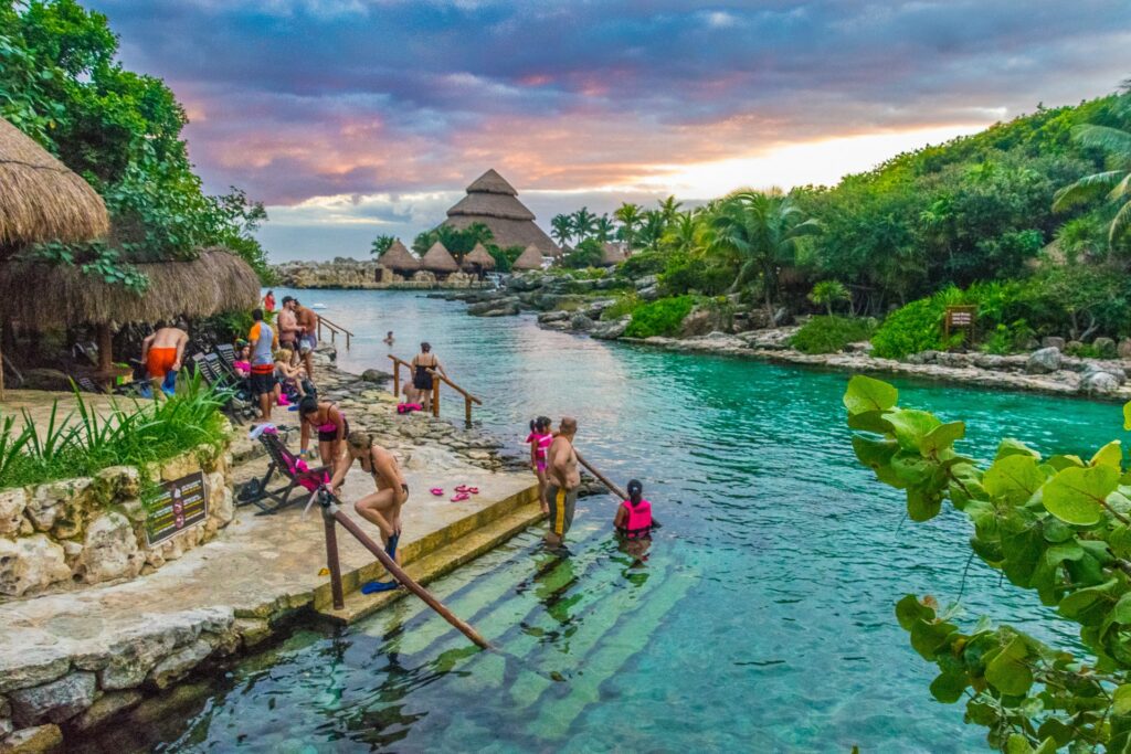 Xcaret Park near Cancun and Playa del Carmen Mexico